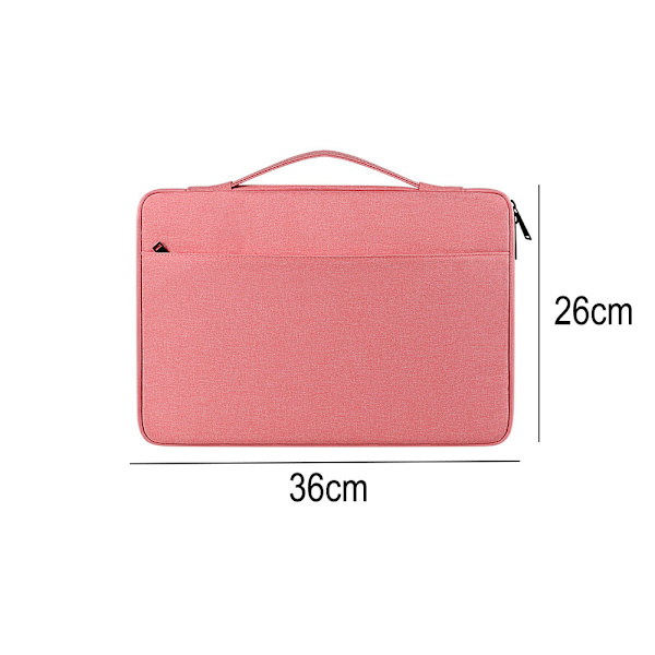 Vattentät Laptop Väska Skyddande Notebook Tablet Väska Andningsbar Slitstark - Rosa