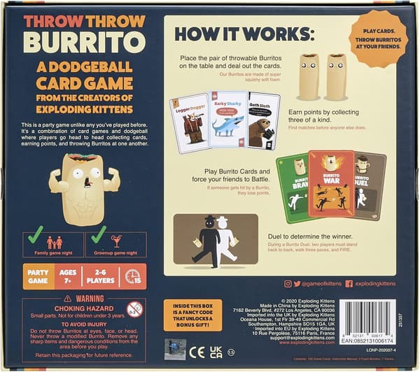 Kast Kast Burrito af Exploding Kittens - Et Høvdingebold Kortspil
