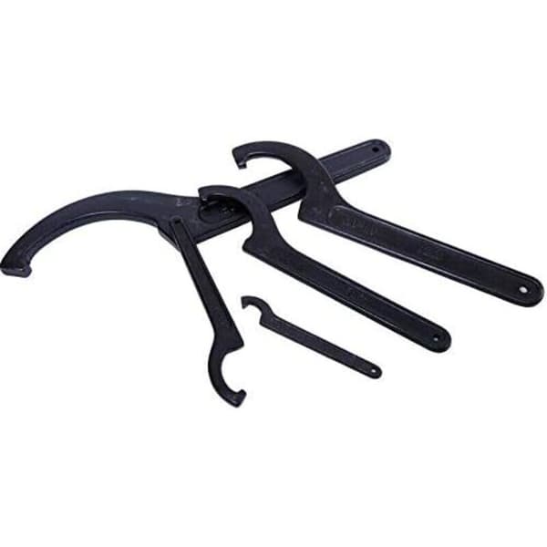 1x Adjustable Hook Wrench 45-52mm, Pin Wrench, Universal Three-Hook Wrench, for Fastening or Removing Round Nuts and Water Meter Lids on Machine Tools