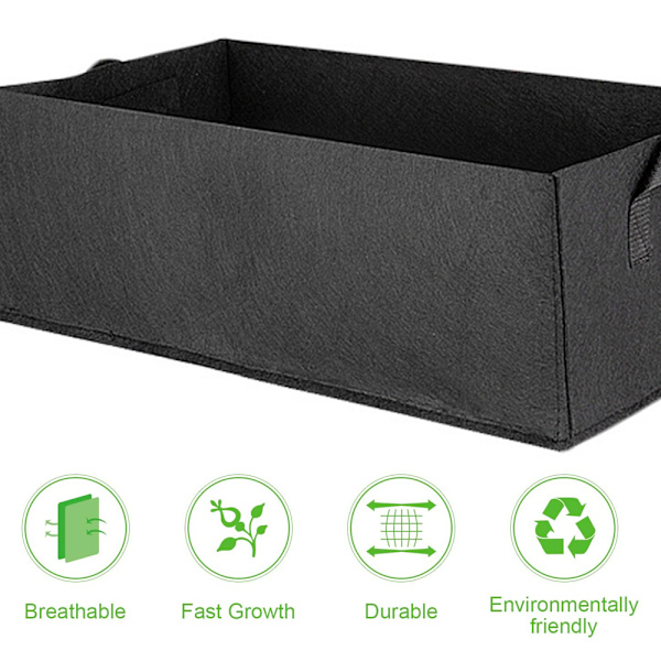Förtjockad odlad väska i non-woven tyg, rektangulär planteringsväska, plantpåse