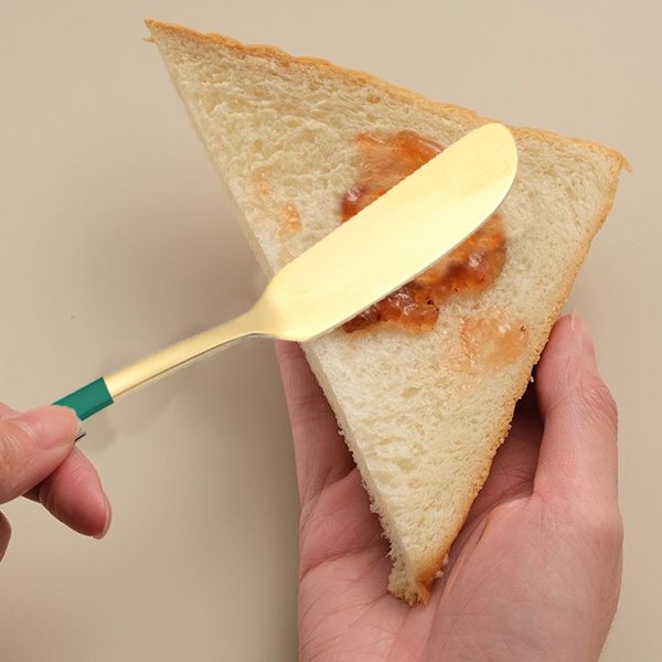 9-delad rostfria smörknivar, ost-/smörspridare, frukostspridningsknivar, 16,9*1,9 cm