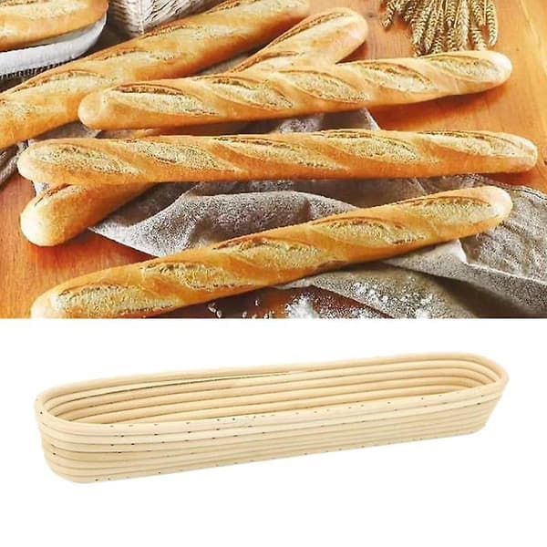 Baguette Jäskorg för Franskt Bröd i Rotting med Tygöverdrag S