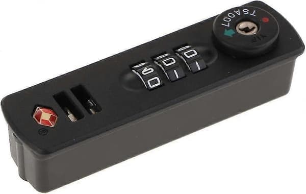 1 x TSA007 Combination Padlock for Luggage and Suitcases 3 Digits (many different combinations) - Black