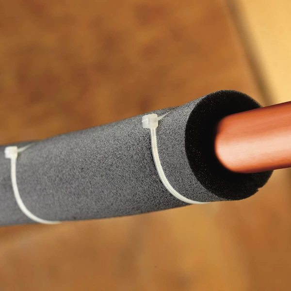 Gocableties Små vita kabelbindare, 150 mm x 3,6 mm, förpackning om 100, 6\" Premium nylonkabelbindare genomskinliga/naturliga, plastband, självlåsande