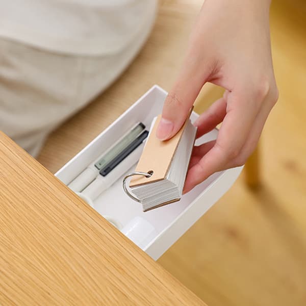 Under Paste Desk Organizer Hvid ABS-plast Skrivebordsopbevaringsskuffe Kontorartikler