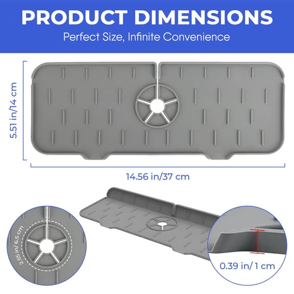 Innovative Silicone Faucet Drain Mat: Transform Your Sink Splash Guard and Keep Your Sink Tidy - The Ultimate Sink Protector Mat