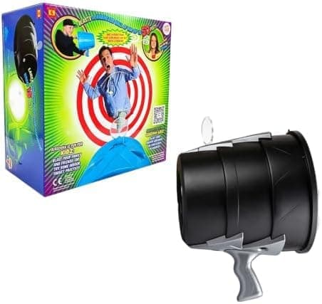 Luftkanon Handhållen Bullseye Luftblästringsleksak för Vuxna Silver Silver