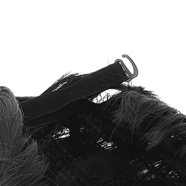 Kort peruk för män, fluffig, naturlig, fashionabel, bekväm att bära, falskt hår, peruk för män, svart