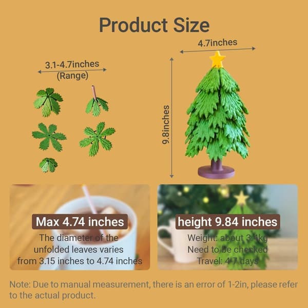 Christmas Tree Coasters and Star Trivet for Hot Dishes or Drinks, Interlocking Plastic Trivet Set in the Shape of a Tree