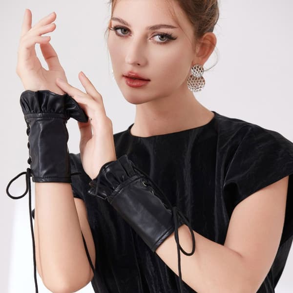 Adjustable Gothic PU Leather Arm Guard Unisex Festival Costume Accessory