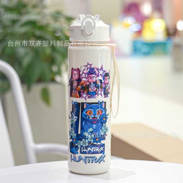 Kpop Demon Hunter Girls Vattenflaska Bärbar Utomhus Barn Sugrörsmugg 1 1 700ml