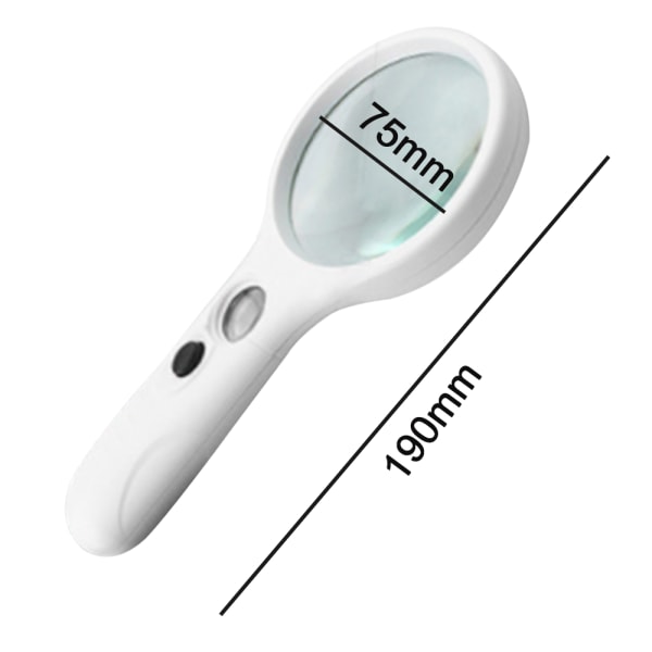 3X, 45X hög förstoring, lämplig för läsning, smycken, inspektion, vetenskap svart + vit