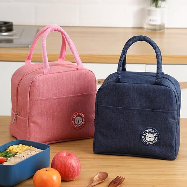 Ny bærbar isolert matboks/kjølebag (rosa) 23*21*13cm pink
