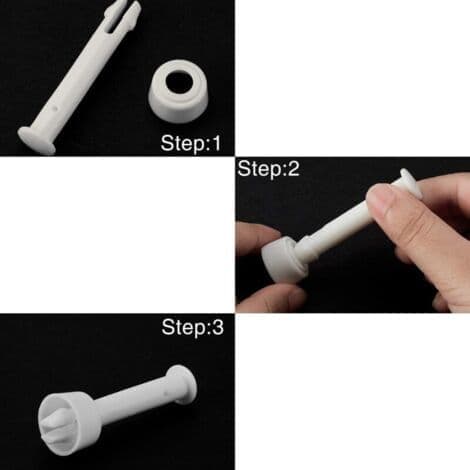 12-pack plaststift för Intex runda metallramspooler – Reservdelar för poolfogar (6 cm / 2,36 tum)