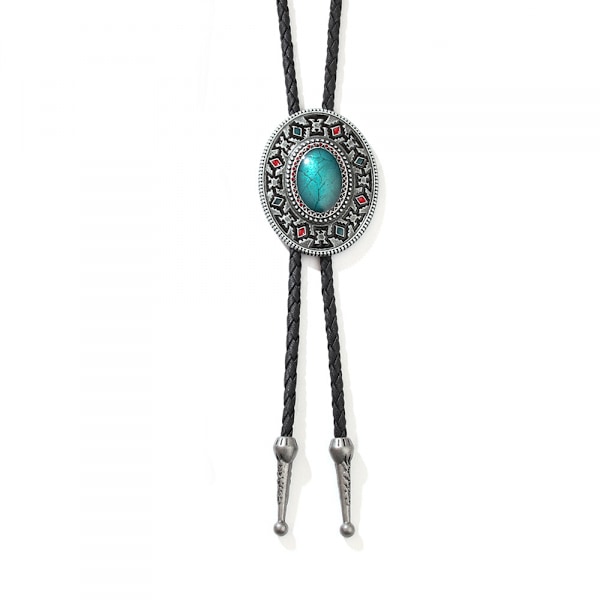 Bolo slips för män Western Cowboy Aboriginal Bolo slips Läder slips Kläder