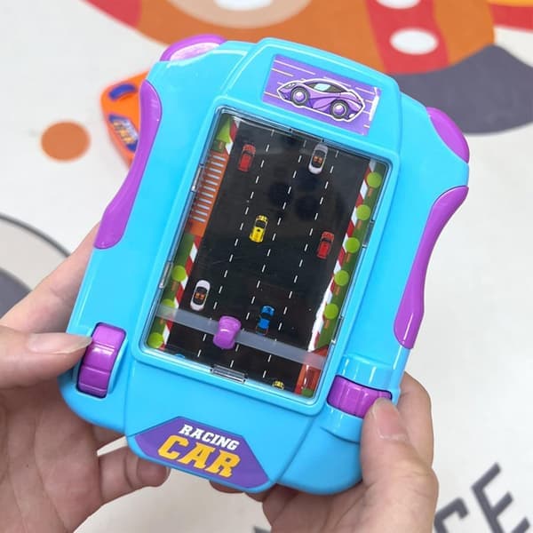 Racerkonsol til børn køresimulator racer eventyrlegetøj med simuleret styring håndholdt spillekonsol kørespil