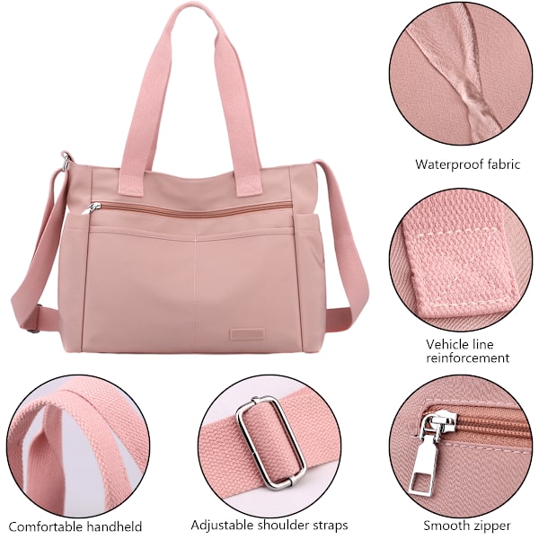 Nylon Crossbody-väskor för kvinnor, axelväska, vattentät budväska, handväskor för kvinnor
