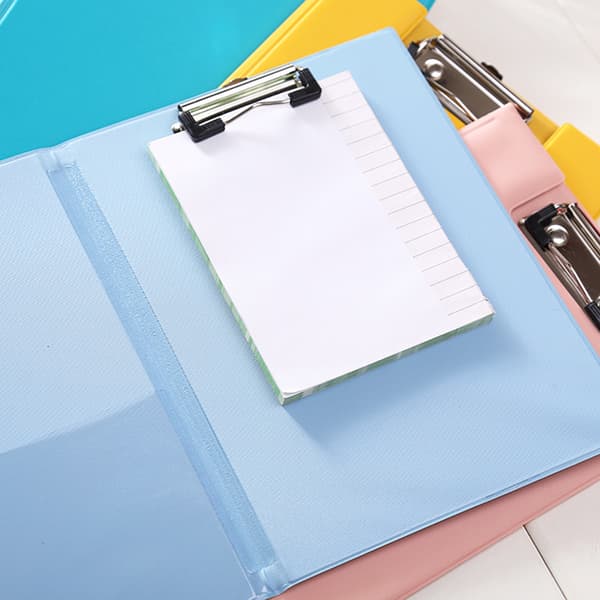 A5 Waterproof Writing Pad Clip File Folder Document Holder School Office Stationery Random Color