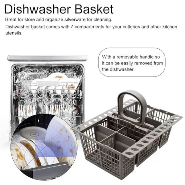 Bestikkkurv Universal for oppvaskmaskin (avtakbart håndtak) B B