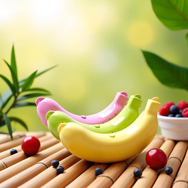 Bananfodral 3-pack i olika färger - Bananhållare för utomhusbruk