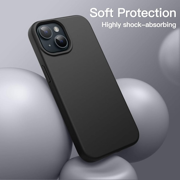 iPhone 15 Plus Matt Svart Skal