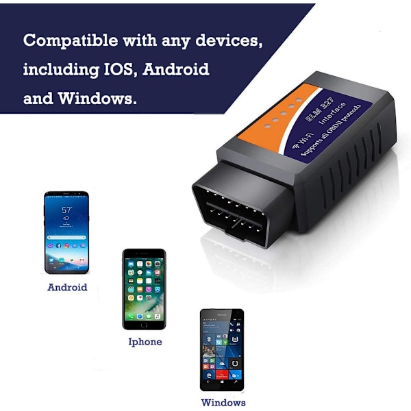 OBD2 WIFI ELM327 Felkodsläsare För Bilar