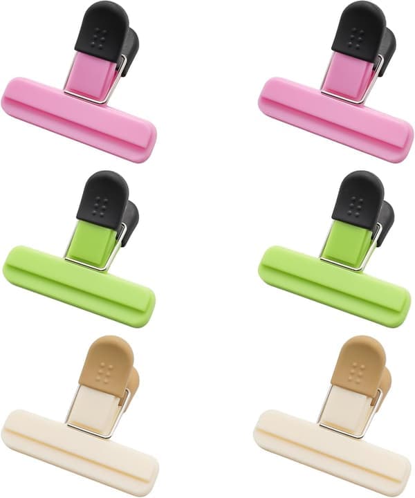 6-pack små påskklämmor 7,6 x 6,3 cm, blandade färger, matklämmor (stil 2)