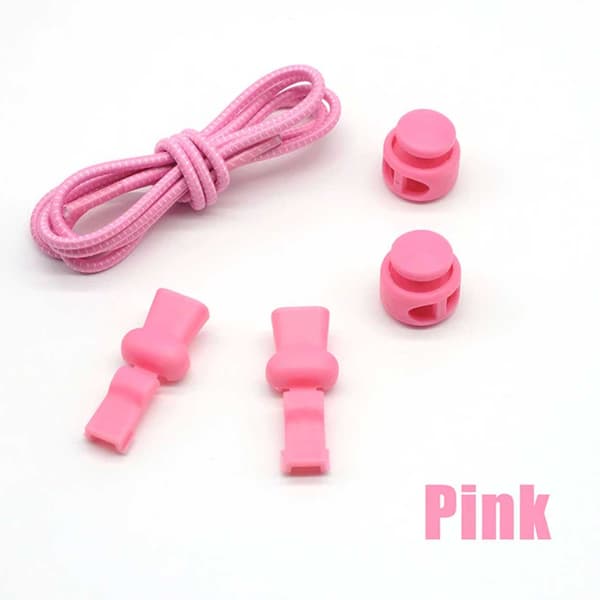 Elastiske snørebånd (inklusive snoretræk) - No Tie Snørebånd - Rosa pink pink
