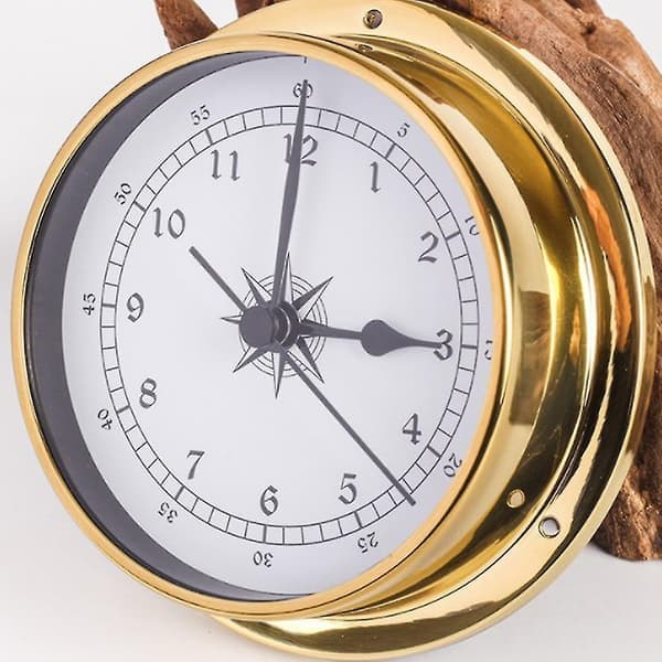 Termometer och hygrometer, testare kopparhölje marin för väggmontering båtanvändning, 115 mm