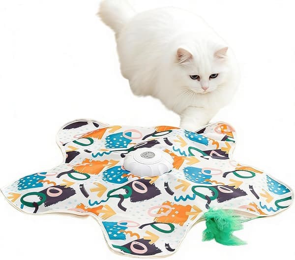 Automatic Rechargeable Cat Toy Motion Activated Rolling Ball Interactive Pet Play Equipment for Indoor Exercise and Kitten Entertainment