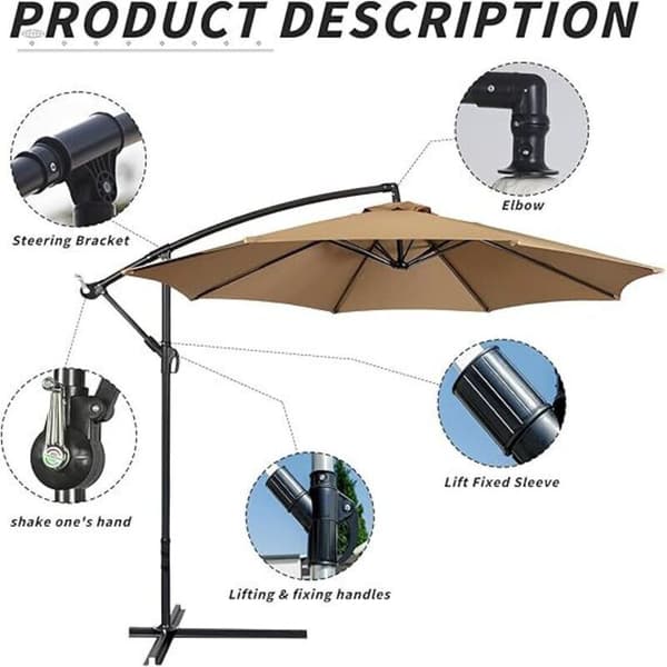Parasol Accessories, Removable Plastic Spare Parts, Multifunctional, Adjustable for Patio, Picnic, Terrace