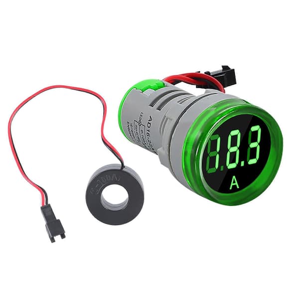 100A strømmåler 0-100A strømovervågning digitalt større LED-display voltmeter egnet til signallyspanel grøn Green