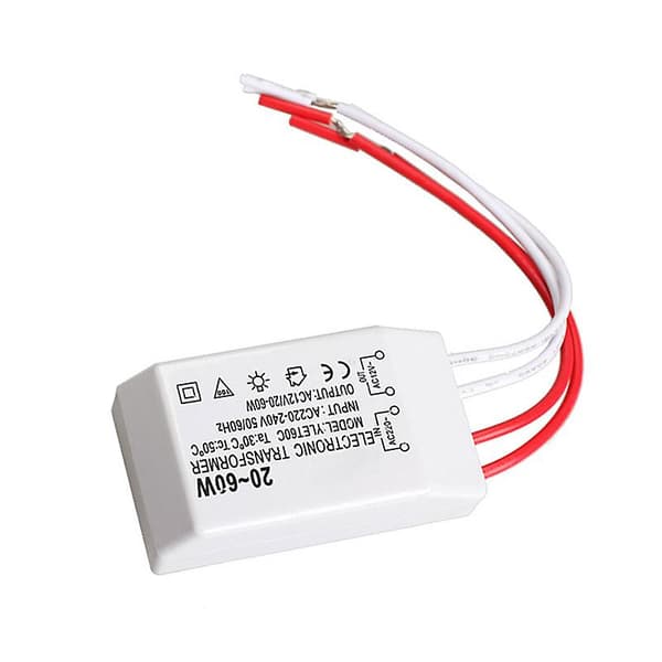 20-60W 12V Halogenlampe Elektronisk Transformator Spotlight Adapter Enhed
