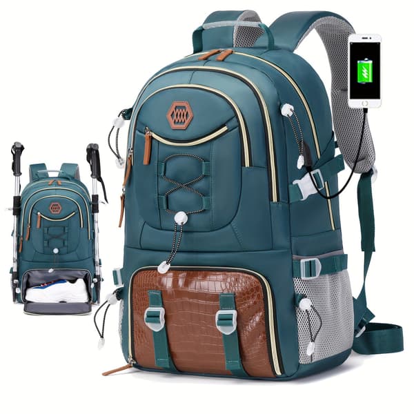 Large Travel Backpack - Spacious Laptop Bag with Shoe Storage, Waterproof, Comfortable Straps, Multiple Compartments, Perfect for