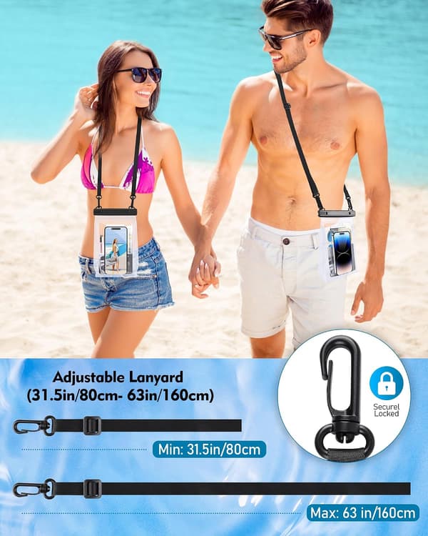 Large Waterproof Phone Bag, Floating Dry Bag for iPhone 14 13 12 11 Pro Max Galaxy S22 S21 Large Capacity Waterproof Bag, Sunscreen, Storage