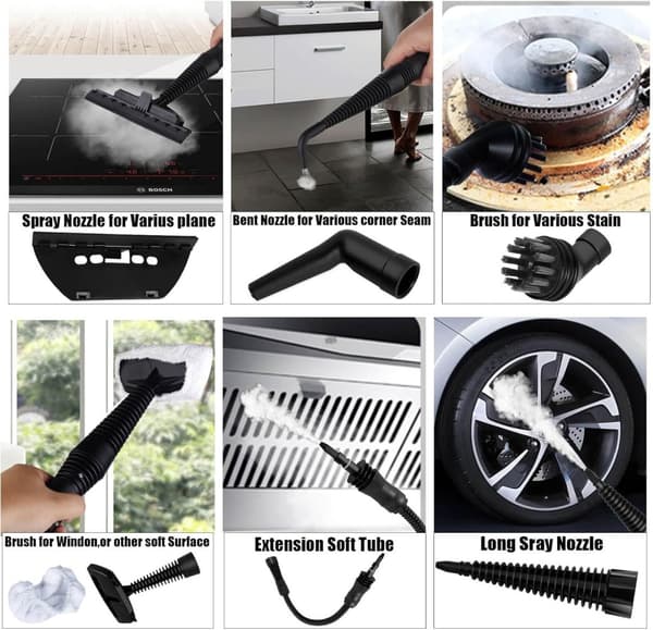 1050W Handheld Steam Cleaner Steamer for Cleaning 10S Fast Heating High Pressure Portable Steam Cleaner