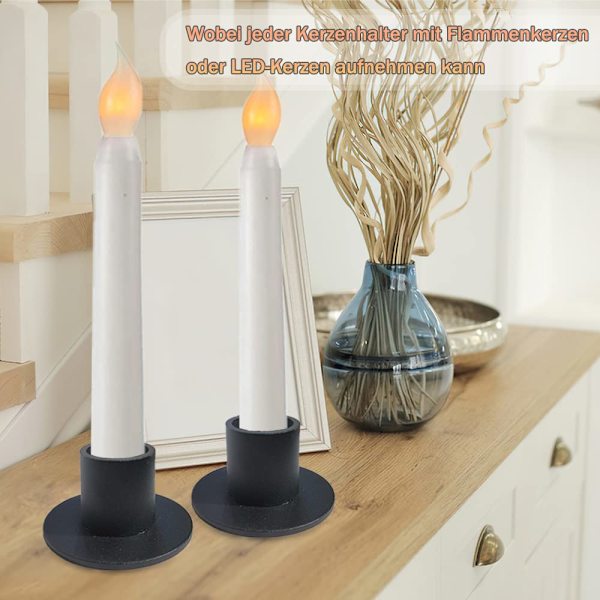 Ljusstakar - Set om 4 (fyrkantiga ljusstakar) - Svart