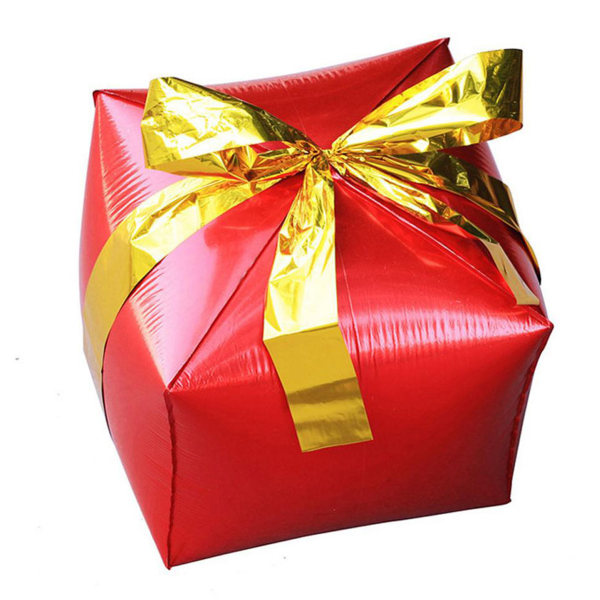 Presentförpackning formad foliefilmsballong för bröllopsfödelsedagsdekoration (röd)