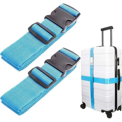 Rejsetilbehør, 2 bagagestropper, velegnet til bagage fra 20\" til 32\", 120-200 cm lang