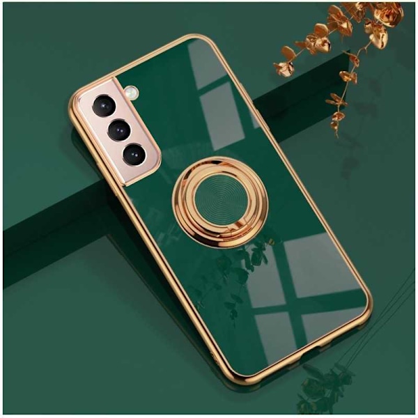 Samsung S22 Plus Elegant & Stöttåligt Skal med Ringhållare Flawless Mörkgrön Mörkgrön