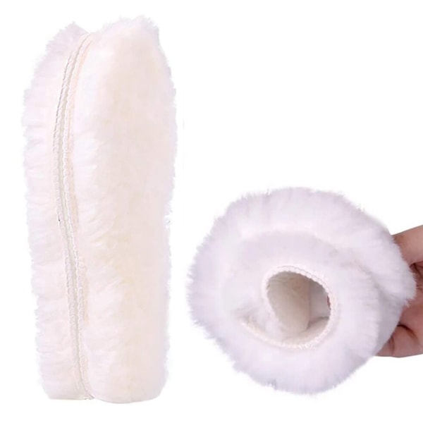 Fårskinssula för stövlar - Varma tjocka fluffiga lamullsinlägg för dam- och herr-snöstövlar tofflor skor