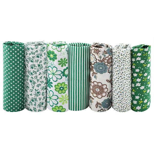 7 st 50*50 cm bomullstyg DIY blandade rutor förskurna sängkläder set kvarter bunt 2#