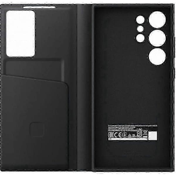 Galaxy S23 Ultra og S24 Ultra Smart View Wallet Cover (Sort)