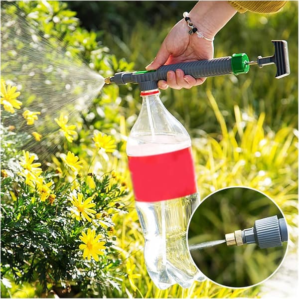 Adjustable Drink Bottle Sprayer Portable Magic Sprayer Garden Watering Tool for Watering and Spraying Fertilizer