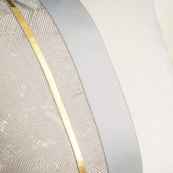 18 x 18 tum Geometrisk Randig Guld Läder Patchwork Sammet Kuddfodral Lyxig Modern Ländrygg Kasta Kuddfodral Dekorativ Kudde för Soffa Soffa