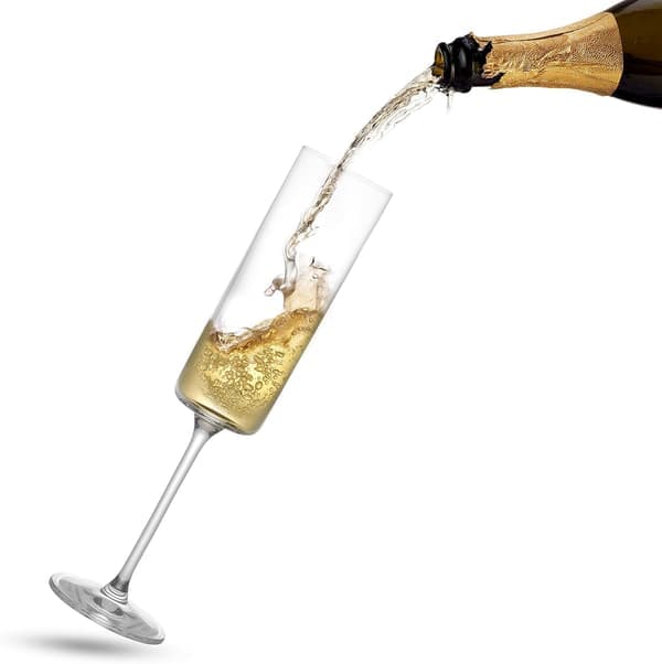 Krystal champagneglas, 210 ml, udsøgt håndværk, velegnet til hjemmebar