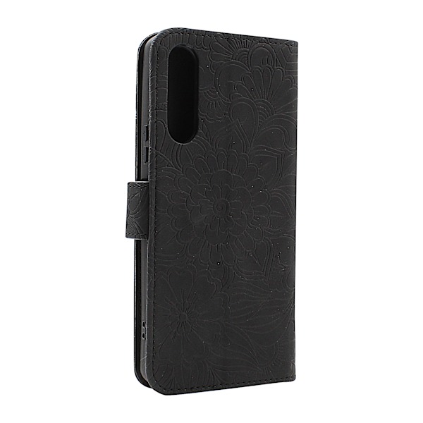 Flower Standcase Wallet Sony Xperia 10 V 5G Grå Grå