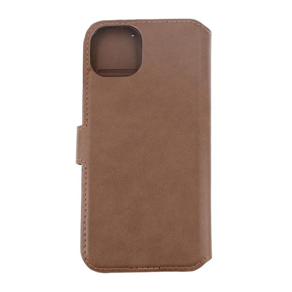 iPhone 15 Plus Plånboksfodral Läder Rvelon - Brun Brun