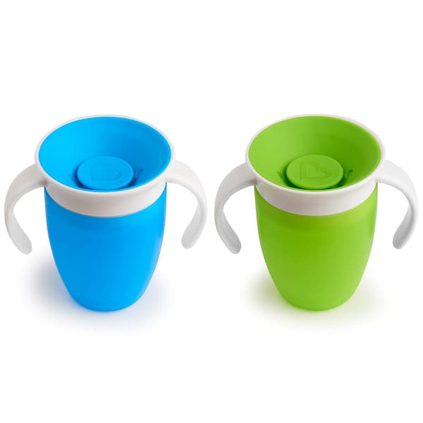 Miracle 360 Trainer Cup, vihreä/sininen, 7 unssia, 2 kpl:n pakkaus