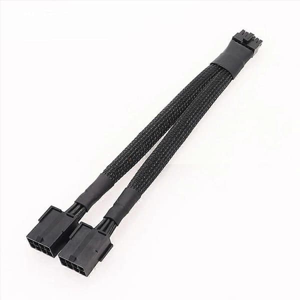 Grafikkort 12VHPWR PCIe 5.0 12-pin til dobbel GPU PCIE 8-pin kabel